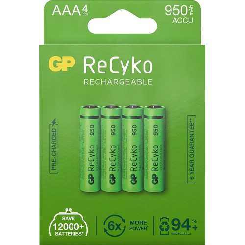 Oppladbare batterier GP NiMH ReCyko 1,2 V