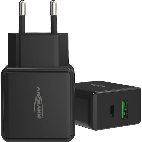 Lader ANSMANN 1x USB A + 1x USB C 220 V