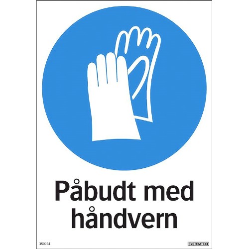 Skilt påbudt med håndvern