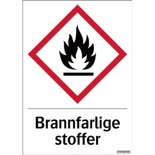 Skilt CLP brannfarlige stoffer